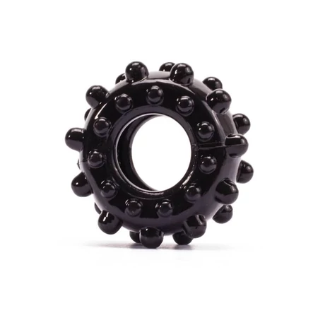 Lovetoy - Power Plus Cock Ring Series #3 - érdes péniszgyűrű (fekete)