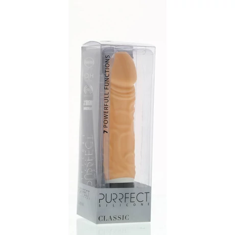 Seven Creations - Purrfect Silicone Classic 6,5&quot; - 7 funkciós, élethű G-pont vibrátor (20cm) - natúr