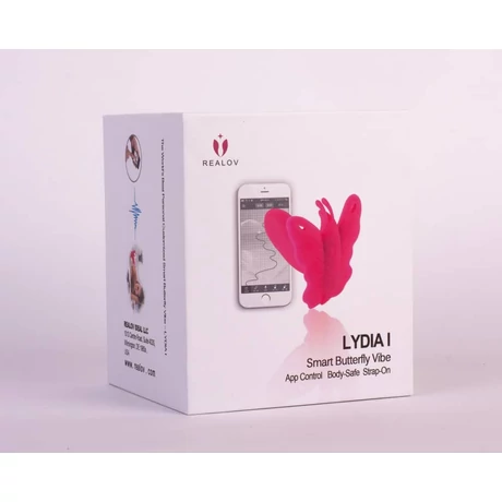 Realov - Lydia I - 10 funkciós, interaktív, websmart, csiklóizgató pillangó-vibrátor (USB) - pink