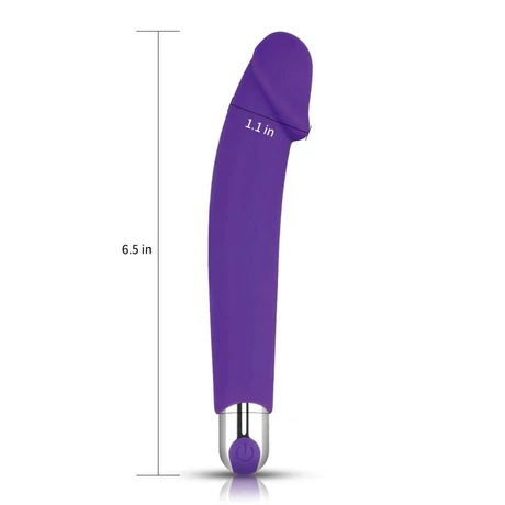 Lovetoy - Ijoy - Rechargeable Silicone Dildo - 10 funkciós, élethű vibrátor (USB) - lila