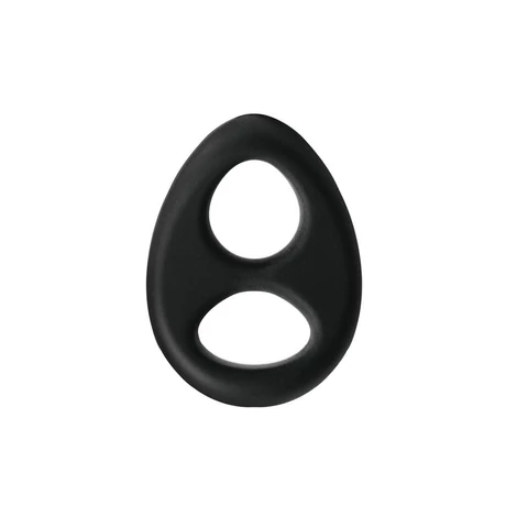 NS Toys - Renegade Cock & Ball Ring - szilikon pénisz és heregyűrű (fekete)
