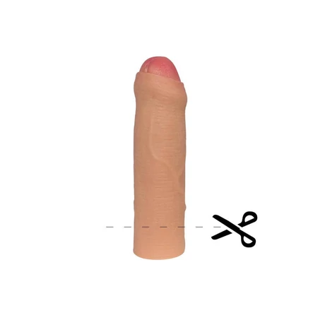 Lovetoy - Revolutionary Silicone Nature Extender #2 - élethű péniszköpeny (17,5cm) - natúr