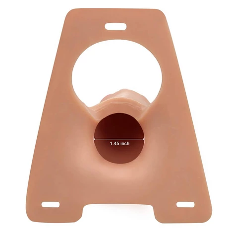 Lovetoy - 8,5" Rodeo Big - felcsatolható, üreges, élethű dildó hevederrel (20,3cm) - natúr