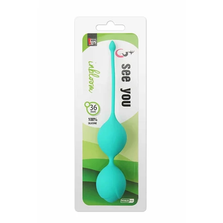 See You - In Bloom Duo Balls - szilikon gésagolyó duó (36gr) - zöld