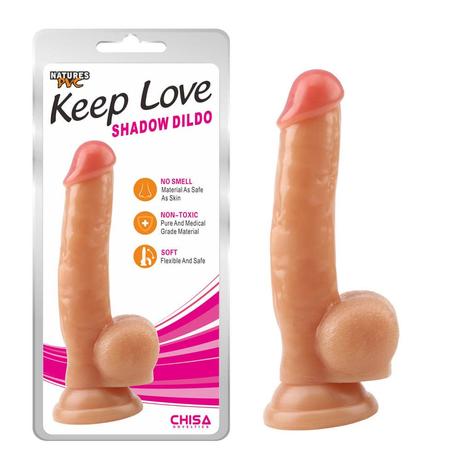Chisa Novelties - Keepl Love - Shadow Dildo -  rögzíthető, élethű, herés dildó (natúr)