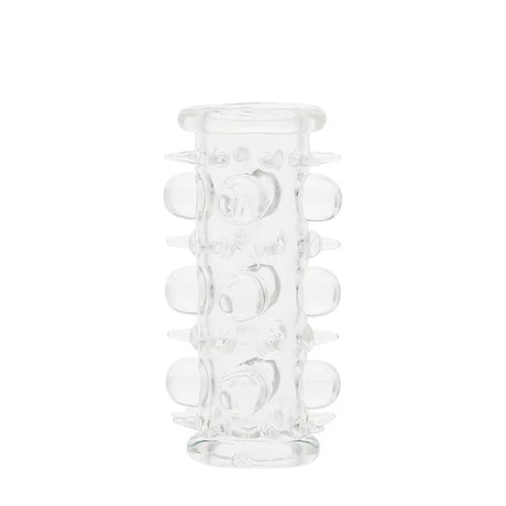 Seven Creations - Silicone Sleeve - rücskös péniszköpeny (áttetsző)