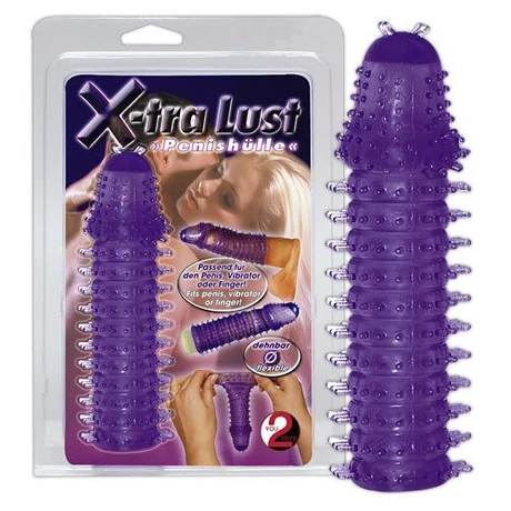 Orion - Sleeve X-tra Lust - rücskös péniszköpeny (lila)