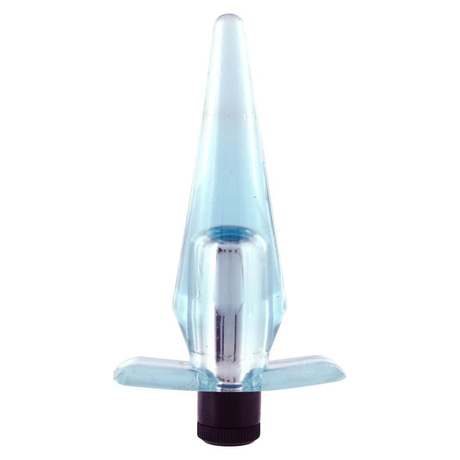 Seven Creations - Slimline Butt Plug - vibrációs análkúp (9cm) - kék