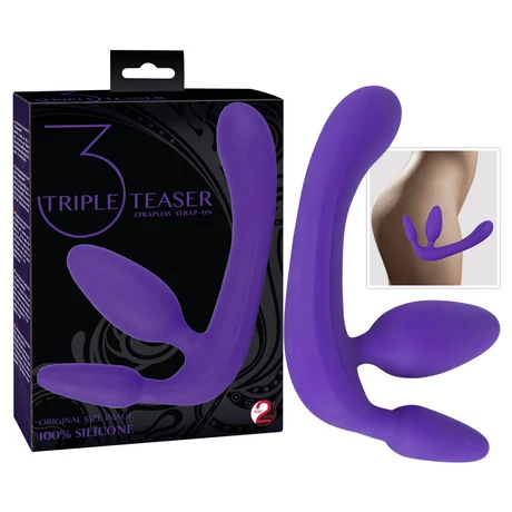 You2Toys - Strapless Strap-On - tartópánt nélkül felhelyezhető dildó trió (lila)