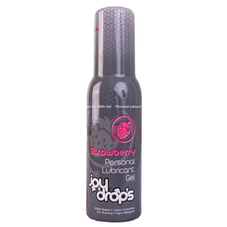 JoyDrops - Strawberry Lubricant Gel - ízesített, vízbázisú síkosító (100ml) - eper