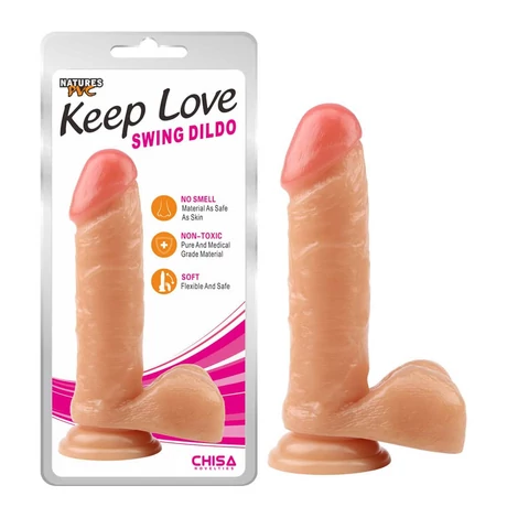 Chisa Novelties - Keepl Love - Swing Dildo -  rögzíthető, élethű, herés dildó (natúr)