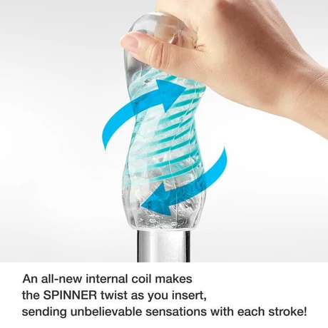 Tenga - Spinner 02 Hexa - prémium maszturbátor (áttetsző)