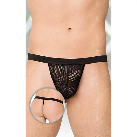 Softline - Thong 4402 - hálós férfi tanga (S/L) - fekete