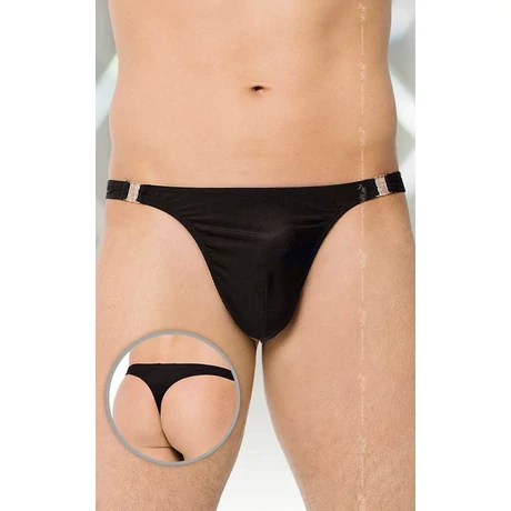 Softline - Thong 4432 - erotikus férfi tanga (M) - fekete