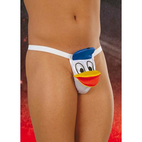Softline - Thong 4438 - Donald kacsás férfi tanga (S/L) - fehér