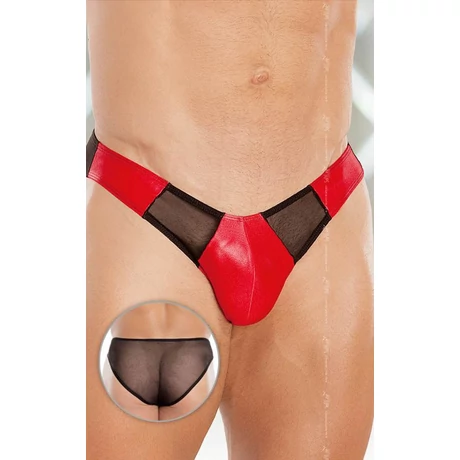 Softline - Thong 4466 - erotikus férfi bugyi (M/L) - piros