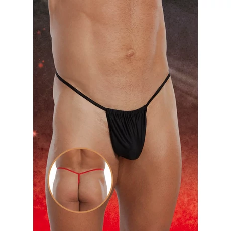 Softline - Thong 4470 - erotikus férfi tanga (S/L) - fekete