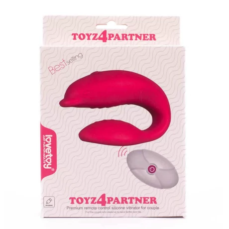 Lovetoy - Toyz4Partner - 10 funkciós, wireless, delfin formájú párvibrátor (USB) - pink