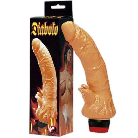 Orion - Diabolo - élethű csiklóizgató és G-pont vibrátor (22,5cm) - natúr