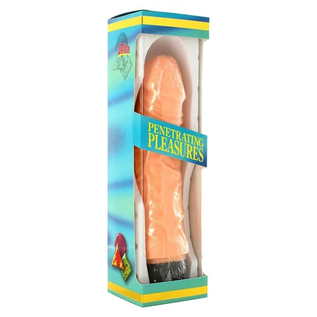 Seven Creations - Vinyl P-Shape Vibrator 4 - élethű vibrátor (22cm) - natúr