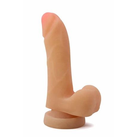 Blush - X5 - rögzíthető, élethű herés dildó (14,6cm) - natúr