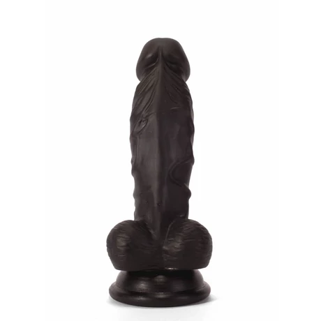 X-Men - Dildo Colours Pleasure 6,5&quot; - rögzíthető, élethű, herés dildó (16,5cm) - fekete