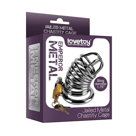 Lovetoy - Metal Chastity Cage - fém péniszketrec lakattal