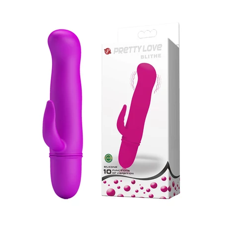 Pretty Love - Blithe - 10 funkciós, csiklóizgató és G-pont mini vibrátor (11cm) - lila