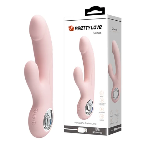 Pretty Love - Selene - 7 funkciós csiklóizgató és G-pont vibrátor (USB) - pink