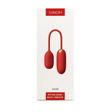 Svakom - Muse Red - prémium, interaktív, websmart vibrotojás és masszírozó (USB) - piros