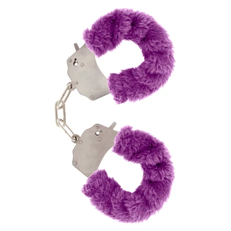 ToyJoy - Furry Fun Cuffs - fém bilincs lila plüss bevonattal 