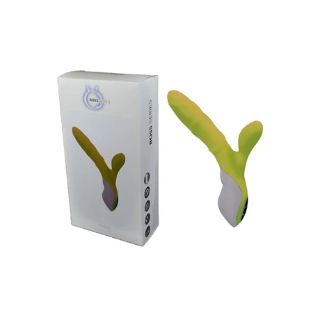 Boss Series - Yolanada - 3 motoros, 10 funkciós csiklóizgatós vibrátor és masszírozó (USB) - zöld