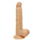 Nmc - G-Girl Style 9&quot; Dong -  élethű, rögzíthető herés dildó (natúr)