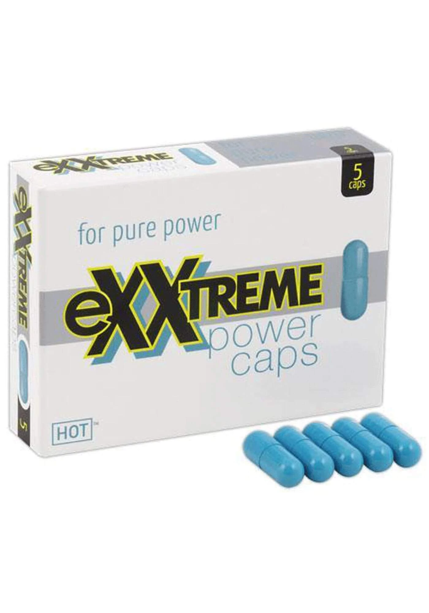 Hot - eXXtreme Power Caps - étrend-kiegészítő kapszula férfiaknak (5db/cs)