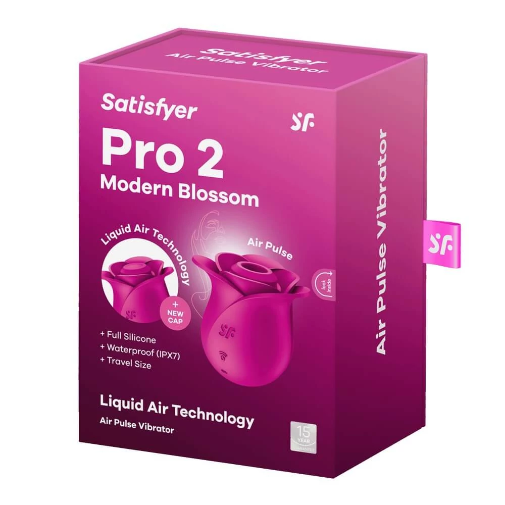 Satisfyer - Pro 2 Modern Blossom - 11 funkciós, léghullámos csiklóizgató rózsa-vibrátor és masszírozó (USB) - pink