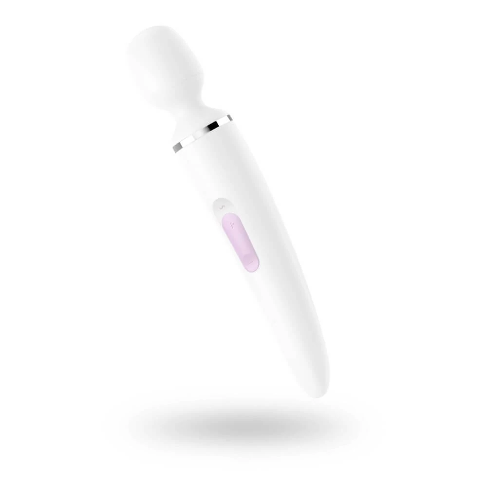 Satisfyer - Wand-er Woman - prémium, 10 finkciós masszírozó vibrátor (USB) - fehér