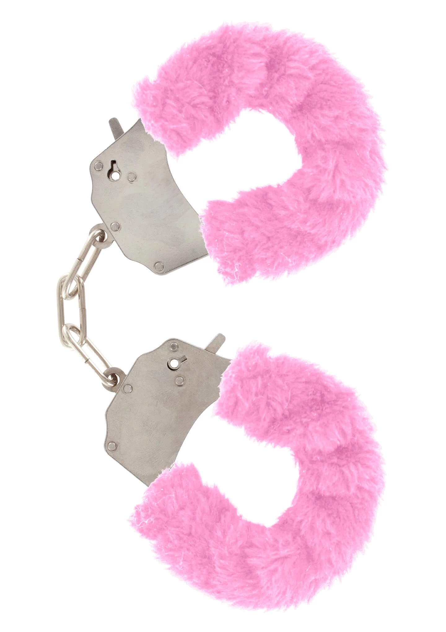 ToyJoy - Furry Fun Cuffs - fém bilincs rózsaszín plüss bevonattal 