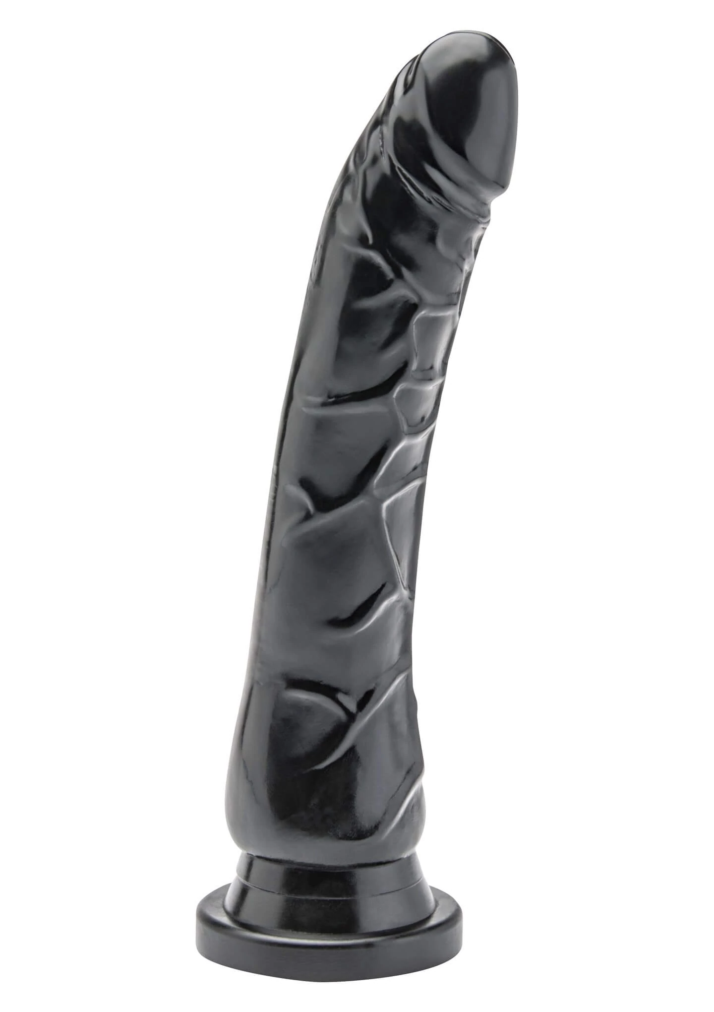 ToyJoy - Get Real - 8 Inch Dildo - élethű, rögzíthető dildó (fekete)