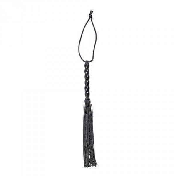 Toyz4lovers - Frusta a frange Several Flogger - gyöngyös bőr ostor (fekete)