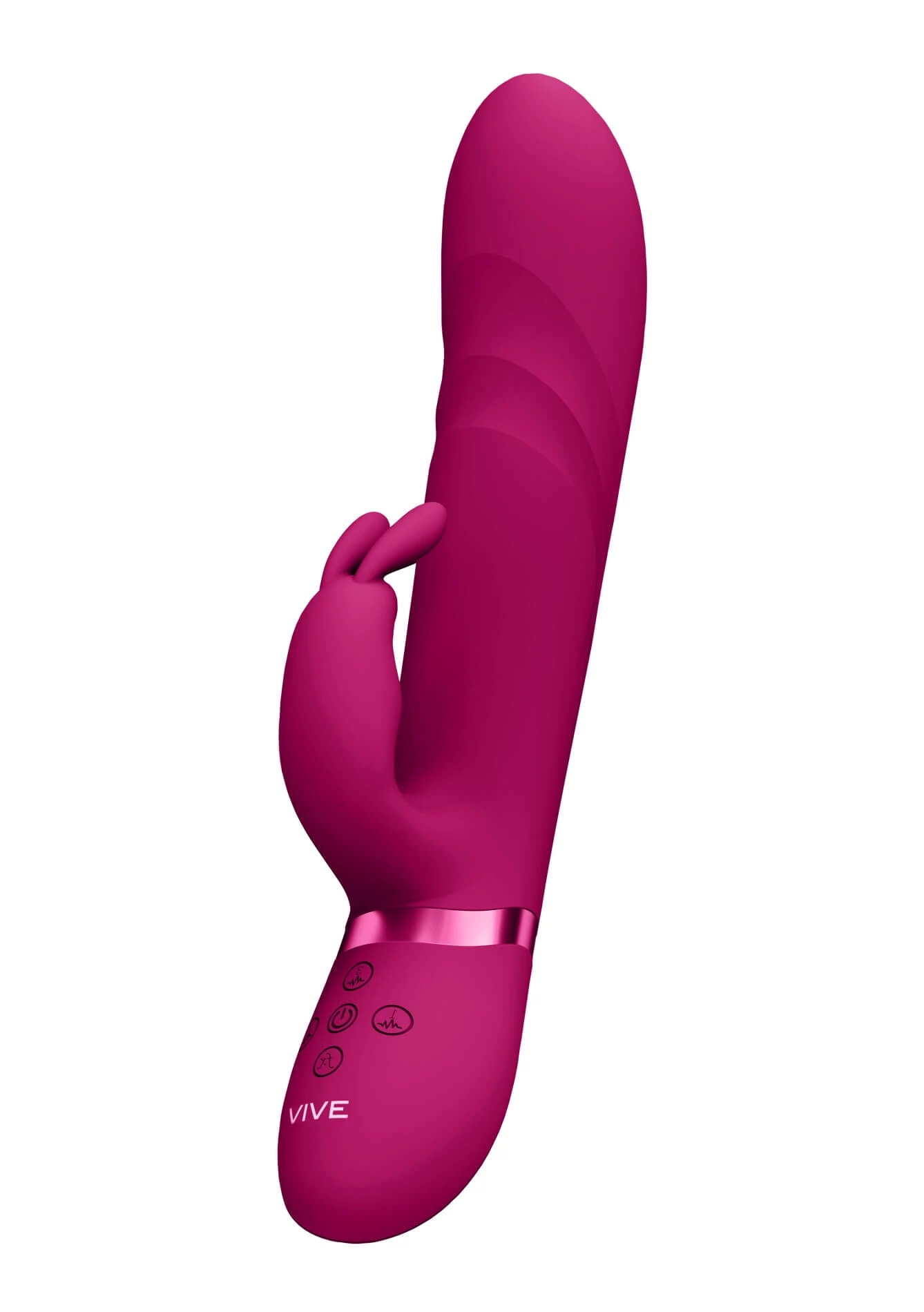 Vive - Nari - Vibrating and Rotating Beads - 10 funkciós, rotációs, nyuszifüles csiklóizgató és G-pont vibrátor (USB) - pink