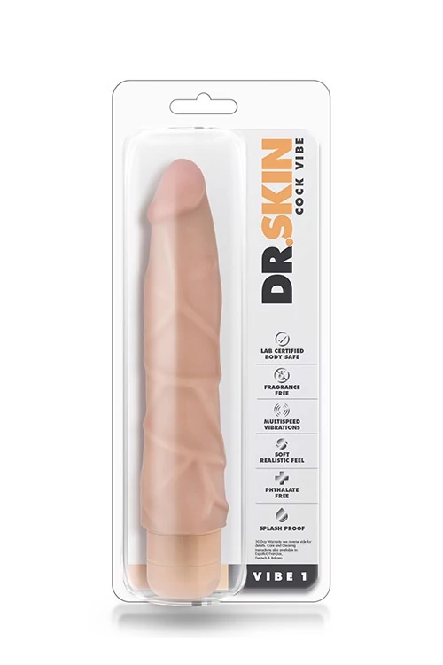 Blush - Dr. Skin - Cock Vibe 1 - élethű vibrátor (19,5cm) - natúr