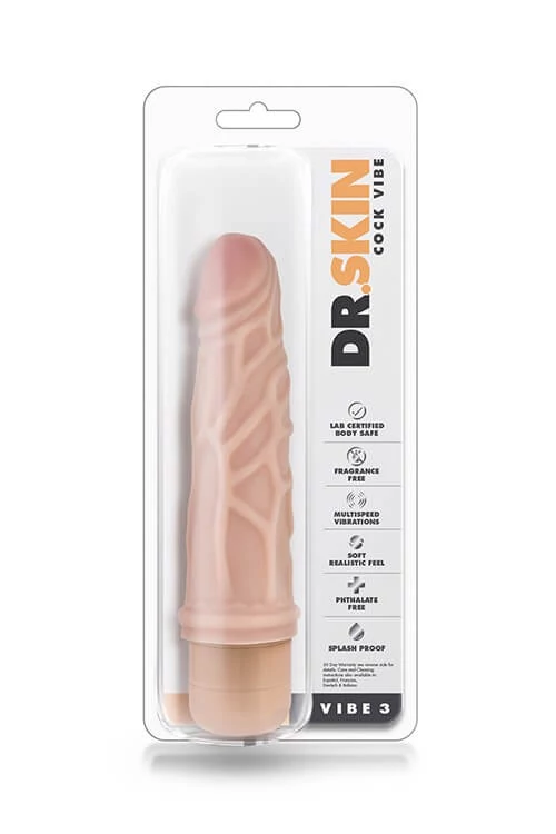 Blush - Mr. Skin - Cock Vibe 3 - élethű vibrátor (18cm) - natúr