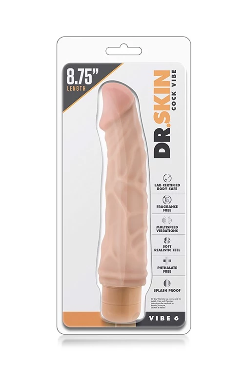 Blush - Mr. Skin - Cock Vibe 6 - élethű vibrátor (21,5cm) - testszín