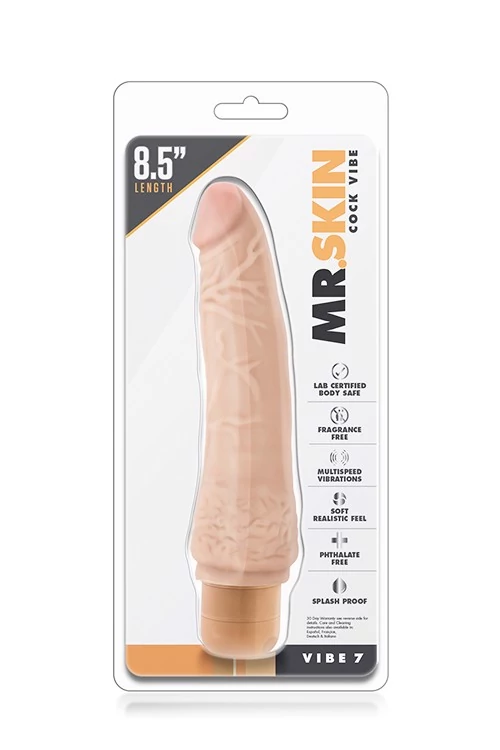 Blush - Mr. Skin - Cock Vibe 7 - élethű vibrátor (21,5cm) - natúr