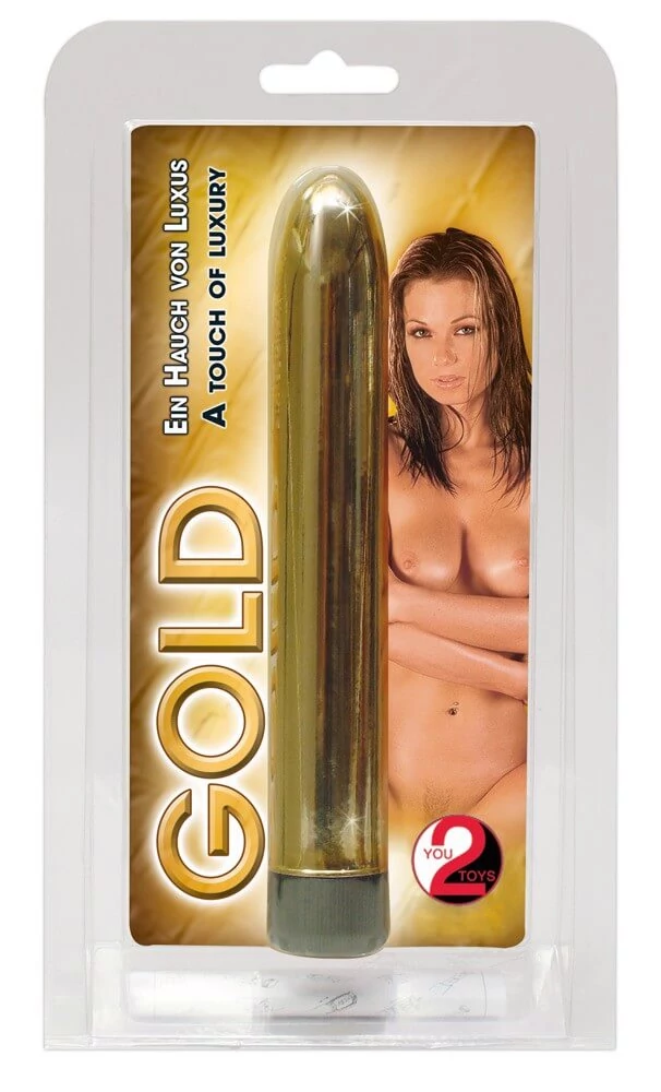 Orion - Gold - sima felületű vibrátor (17,5cm) - arany