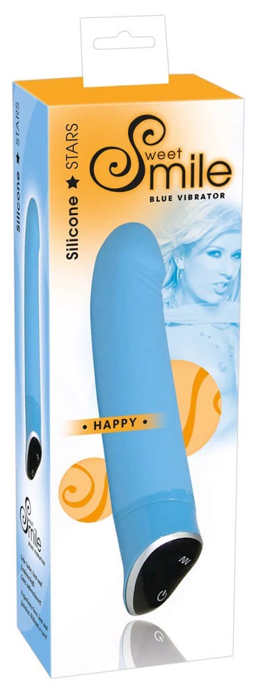 Sweet Smile - Happy - 7 funkciós, élethű G-pont vibrátor (22cm) - kék