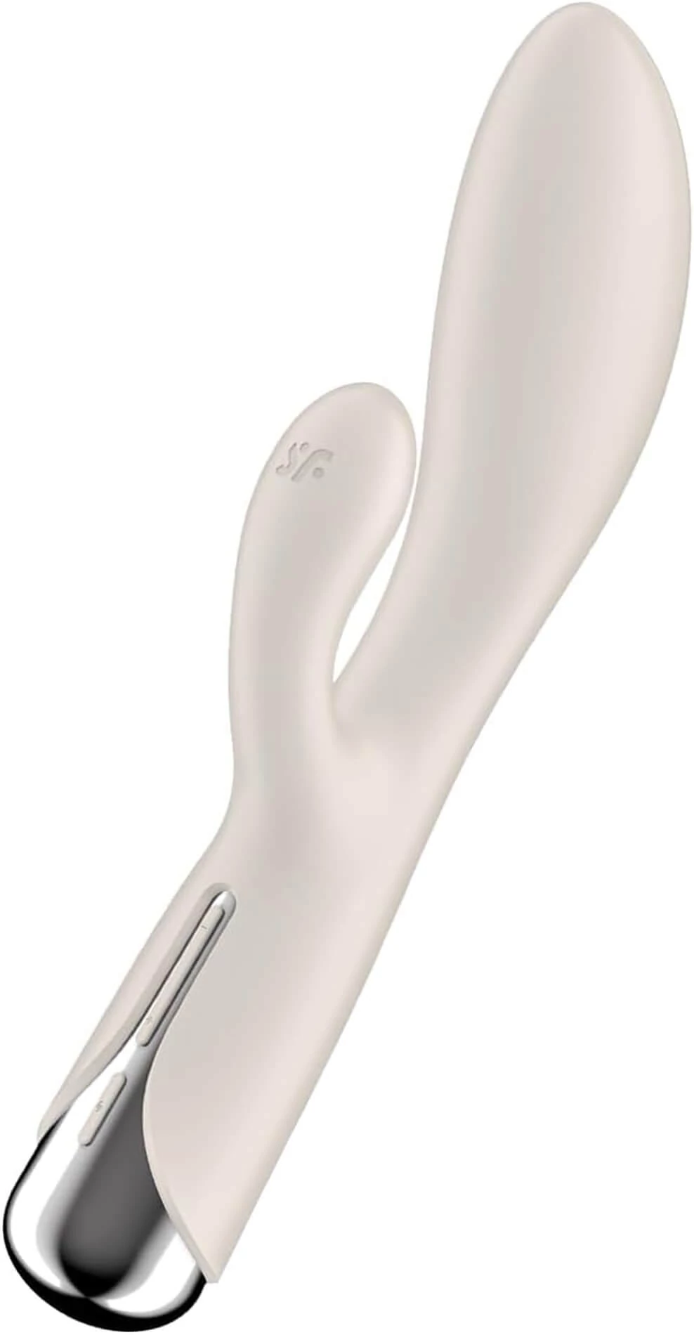 Satisfyer - Spinning Vibe 1 Beige - prémium, 12 vibrációs és 5 rotációs funkciós G-pont vibrátor (USB) - fehér 
