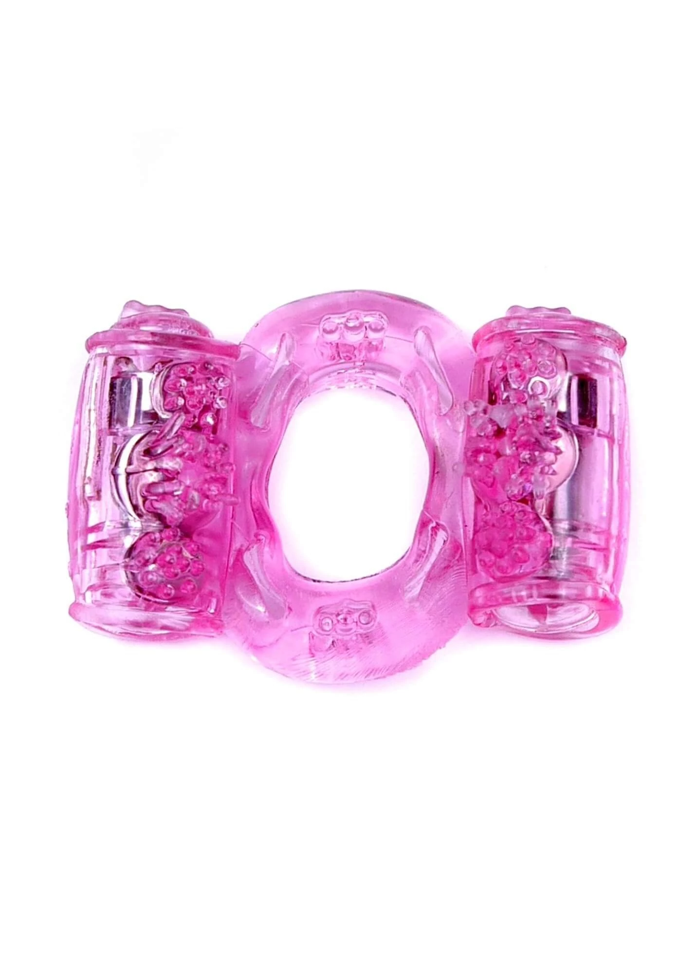 B - Series EasyLove - Vibrating Cockring Double -  dupla vibrációs péniszgyűrű (pink)