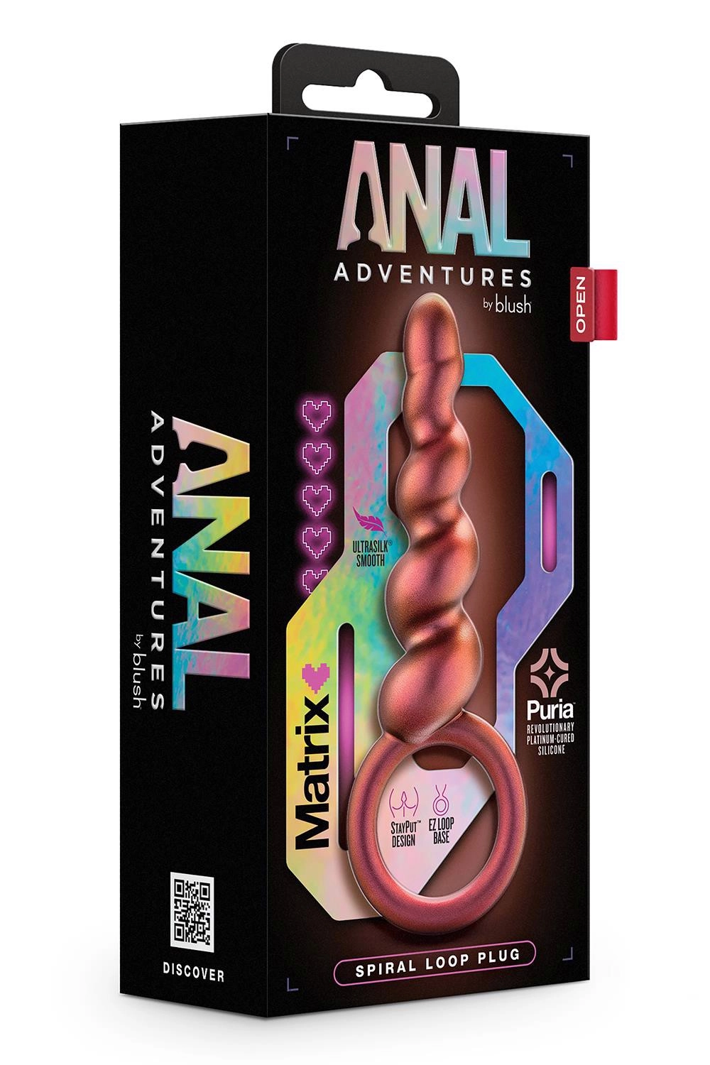 Blush - Anal Adventures Matrix Spiral Loop plug Copper - prémium análspirál (bronz)