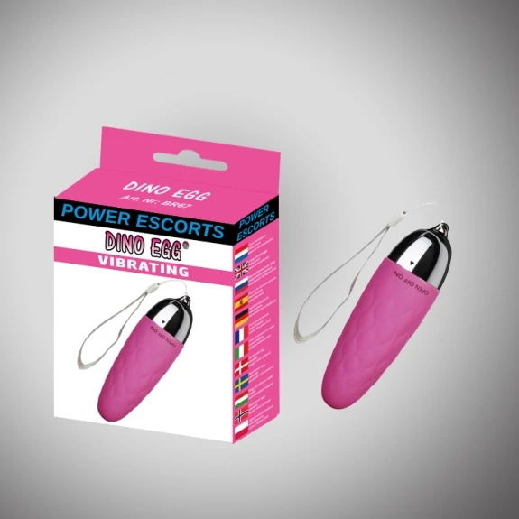 Power Escorts - Dino Egg - vibrotojás (pink)